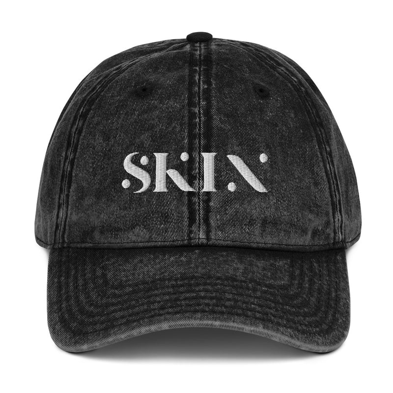 VINTAGE BASEBALL CAP-SKIN (Black)