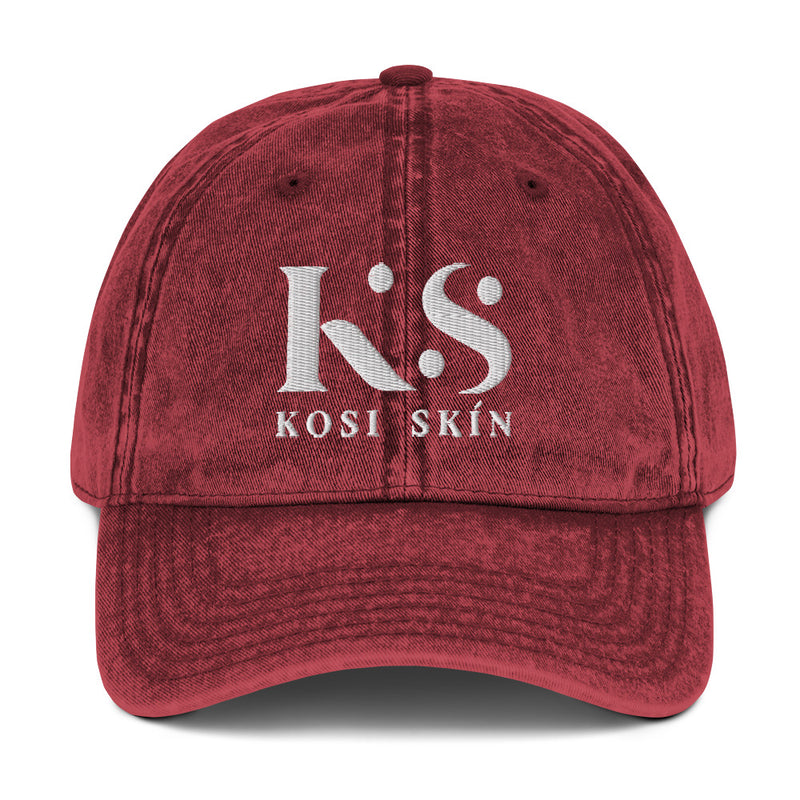 VINTAGE BASEBALL CAP-KOSI SKIN-(Burgundy)